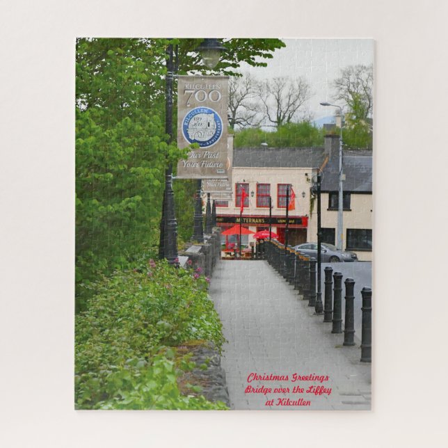 Quebra-cabeça O rio Liffey Kilcullen. Cartões de natal (Vertical)