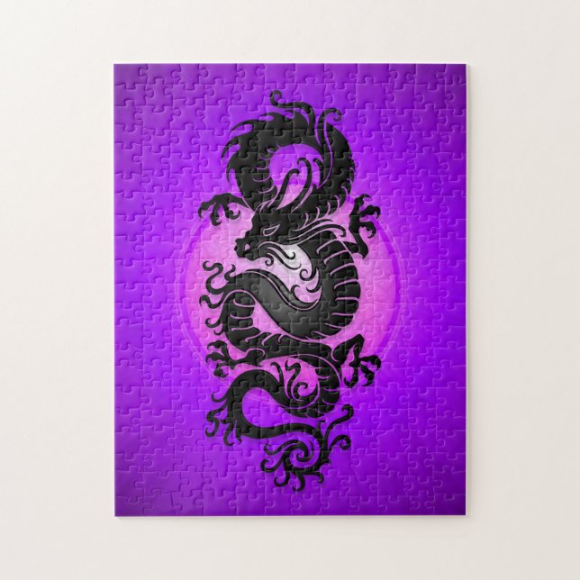 Quebra-cabeça O roxo estourou o dragão chinês (Vertical)