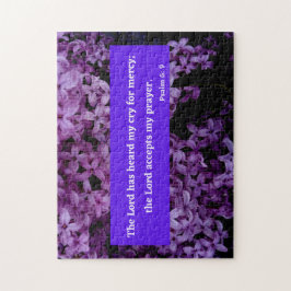 Quebra-cabeça O Senhor Aceita Minha Oração Salmo 6 Bíblia Verso