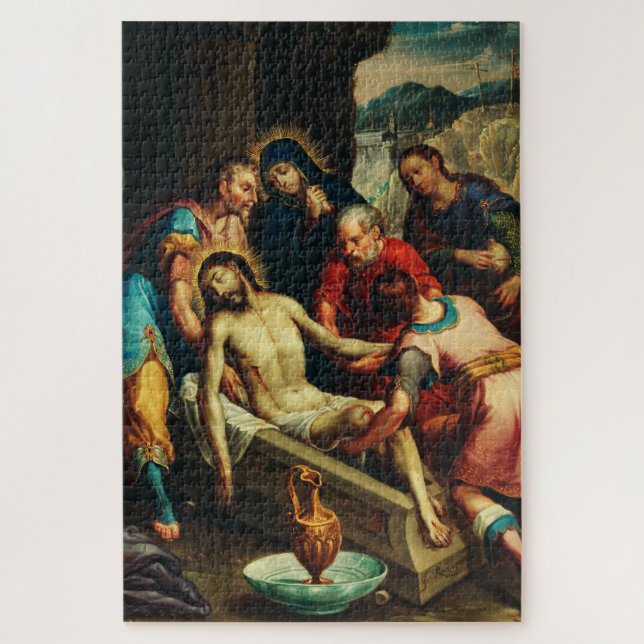 Quebra-cabeça O Sepultamento de Cristo Juan Rodríguez Juarez (Vertical)