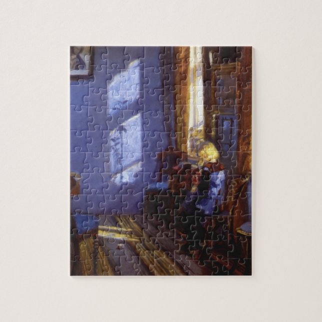 Quebra-cabeça O Sol de Anna Ancher na Sala Azul (Vertical)