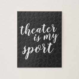Quebra-cabeça O teatro é o meu esporte - o simples gráfico moder