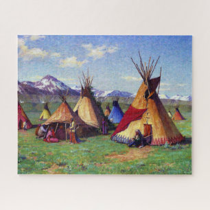 Quebra-cabeça O Teepee da Medicina Joseph Henry Sharp 1903