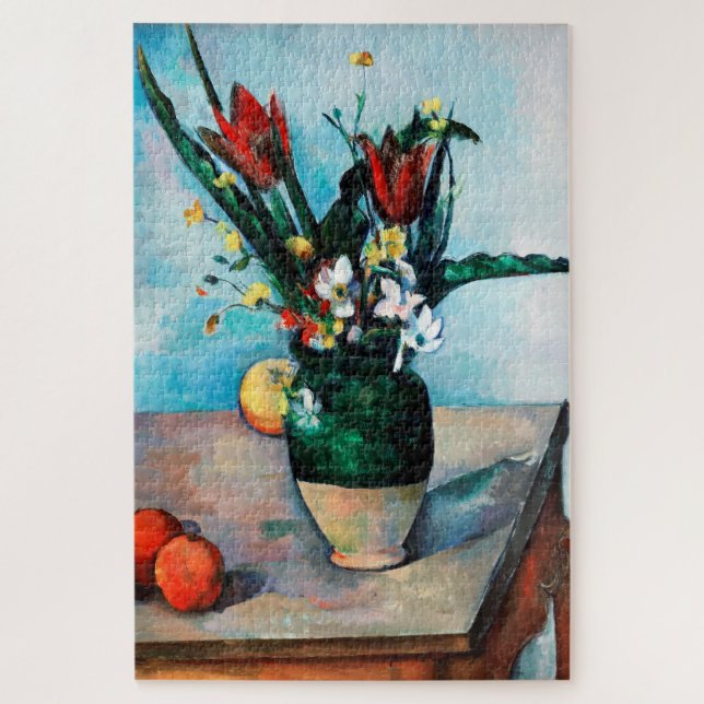 Quebra-cabeça O Vaso de Tulips, Paul Cezanne (Vertical)