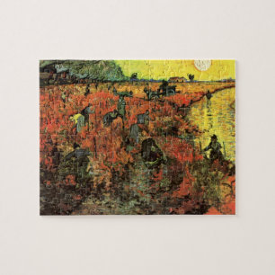 Quebra-cabeça O Vinhedo Vermelho por Vincent van Gogh