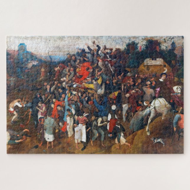 Quebra-cabeça O Vinho do Dia de Martin Santo, Pieter Bruegel (Horizontal)