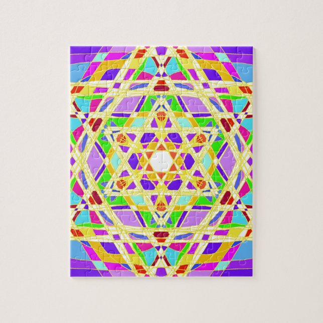 Quebra-cabeça O vitrail. judaico (Vertical)