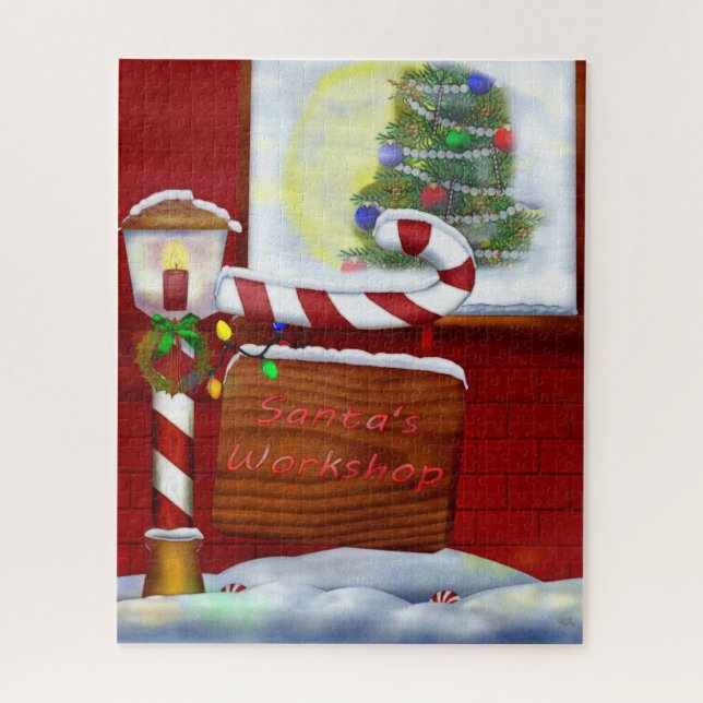 Quebra-cabeça O Whimsey de Natal do workshop (Vertical)