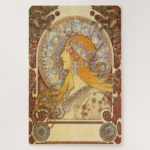 Quebra-cabeça O Zodiac 1896 de Alphonse Mucha - Art Nouveau