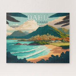 Quebra-cabeça Oahu Hawaii Beach Vintage Retro