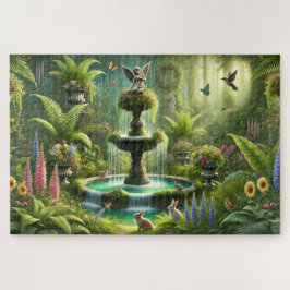 Quebra-cabeça Oásis Encantador da Fonte do Jardim Secreto da Mam
