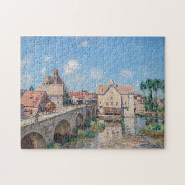 Quebra-cabeça Obra de Alfred Sisley - Le Pont de Moret (Horizontal)