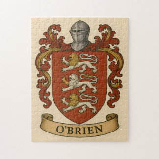 Quebra-cabeça O'Brien Family Crest Silver Plated Puzzle