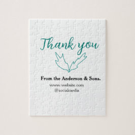 Quebra-cabeça Obrigado pelo nome da sua empresa do site do Order