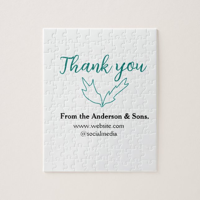 Quebra-cabeça Obrigado pelo nome da sua empresa do site do Order (Vertical)