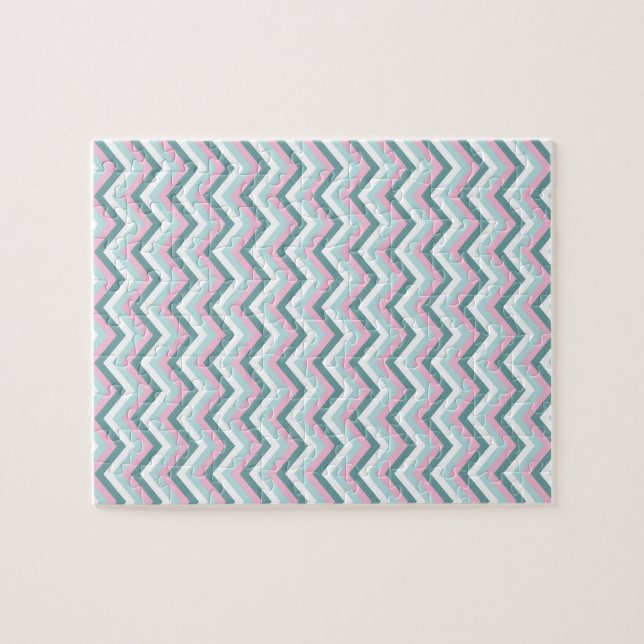 Quebra-cabeça Ocean Mist Chevron Patterno (Horizontal)