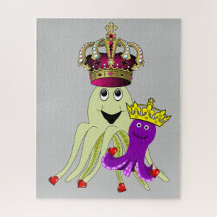 Quebra-cabeça Octopus Adoram Corações Vermelhos