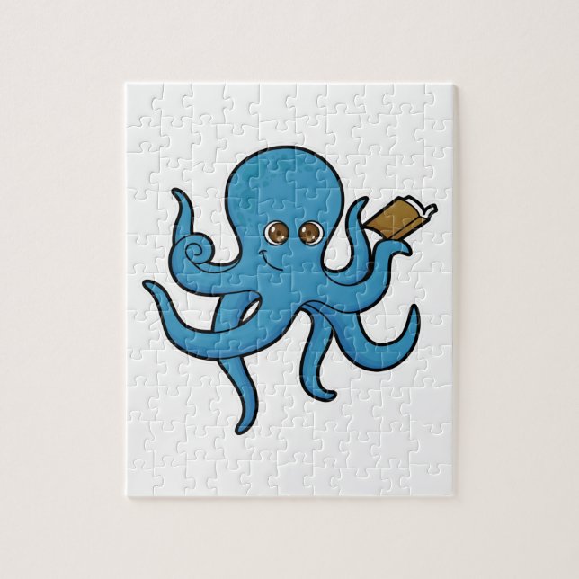 Quebra-cabeça Octopus com Livro (Vertical)