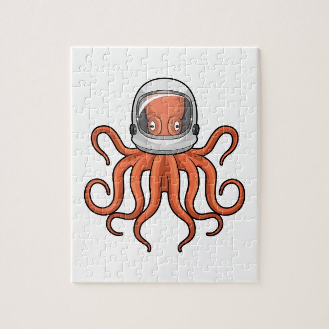 Quebra-cabeça Octopus como astronauta (Vertical)