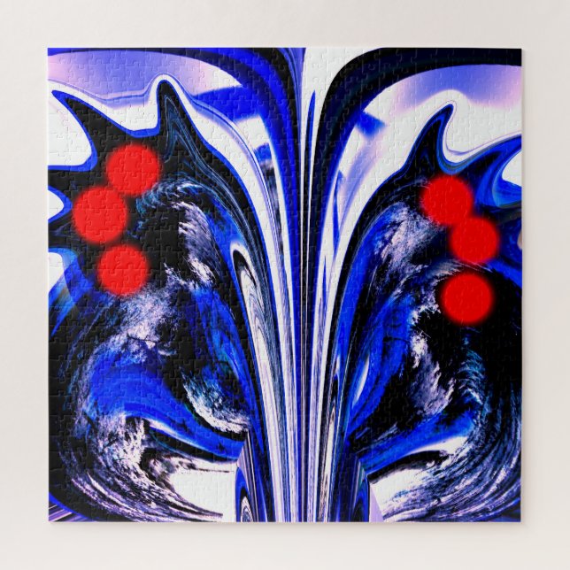 Quebra-cabeça Óculos vermelhos na arte noturna (Vertical)