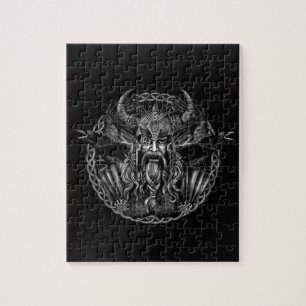 Quebra-cabeça Odin e seus corvos Huginn e Muninn