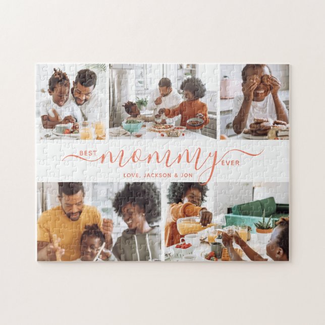 Quebra-cabeça Oferta do Dia de as mães de Colagem de Fotografias (Horizontal)