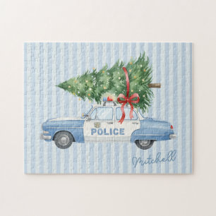 Quebra-cabeça Oficial de polícia moderno personalizado Natal Car
