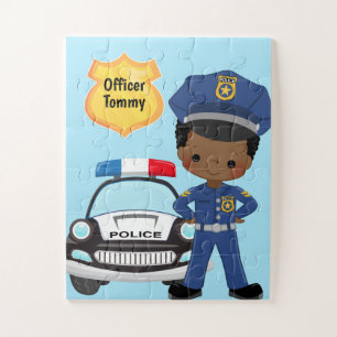 Quebra-cabeça Oficial de Polícia Personalizado e Crianças de C