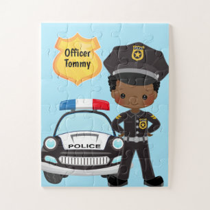 Quebra-cabeça Oficial de Polícia Personalizado e Crianças de C