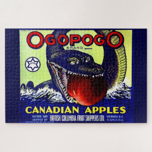 Quebra-cabeça Ogopogo Maçã canadiana etiqueta da fruta