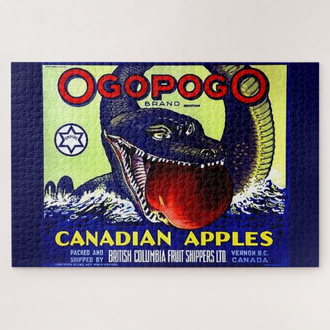 Quebra-cabeça Ogopogo Maçã canadiana etiqueta da fruta (Horizontal)