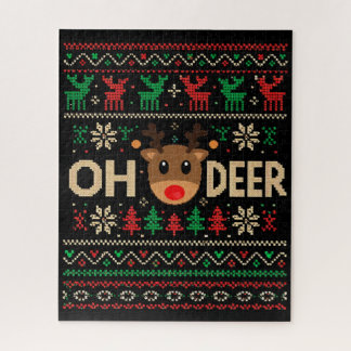 Quebra-cabeça Oh Deer Ugly Christmas Sweater Puzzle