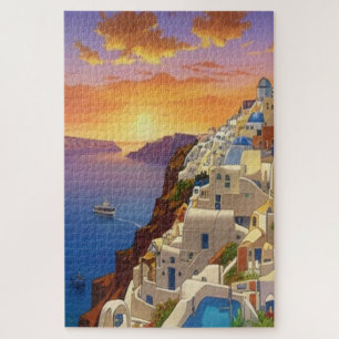 Quebra-cabeça Oia, Santorini, Arte Grécia