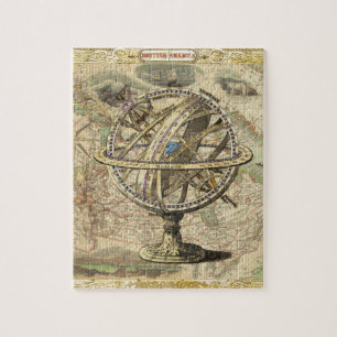 Quebra-cabeça Old British America Explore Polar Bear Compass Map