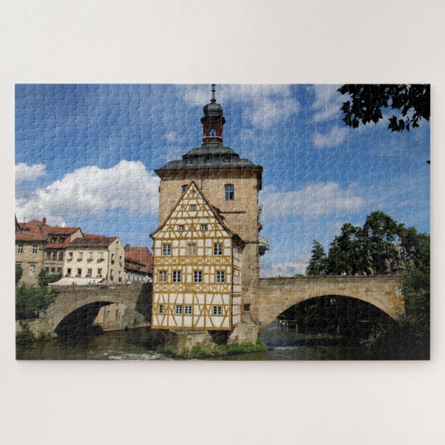 Quebra-cabeça Old Town Hall Bridge, Bamberg, Alemanha (Horizontal)