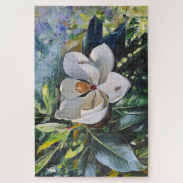 Quebra-cabeça Óleo de Flor de Magnólia Pintura da Harmonia da Na