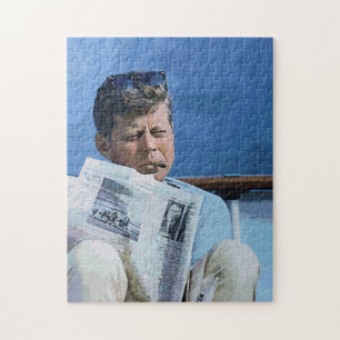 Quebra-cabeça Óleo John F. Kennedy de pintura pastel