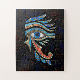 Quebra-cabeça Olho de Cavalo Egípcio - Pedras de Gemstones e Dou