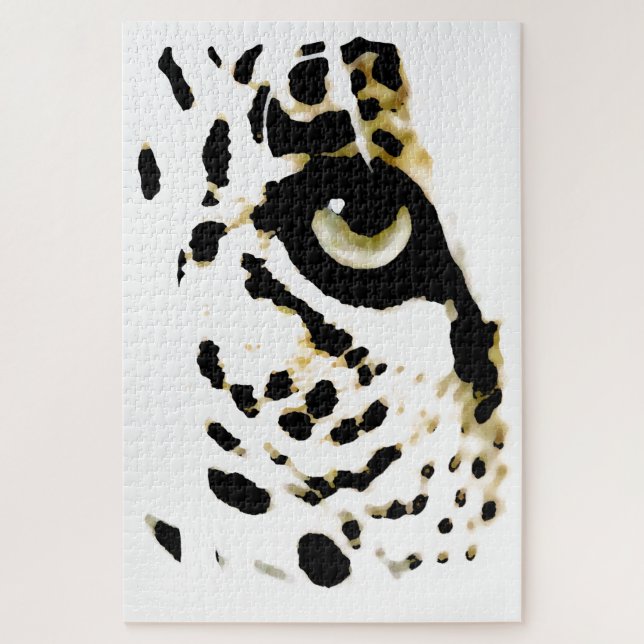 Quebra-cabeça Olho-Leopardo - Arte Animal (Vertical)