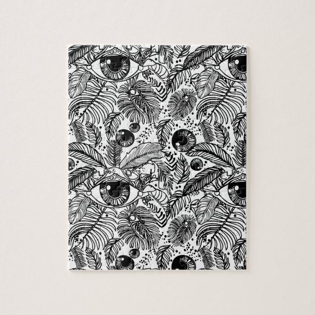 Quebra-cabeça Olho mágico. Símbolo da onisciência e do ser supre (Vertical)