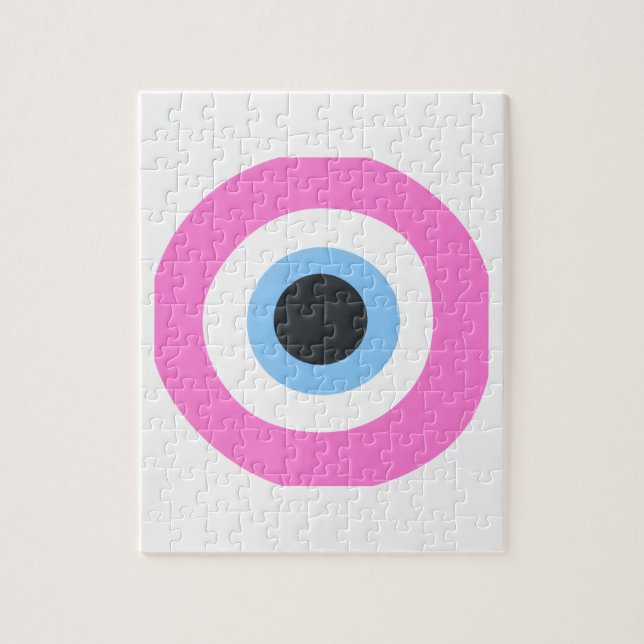Quebra-cabeça olho mau rosa  (Vertical)