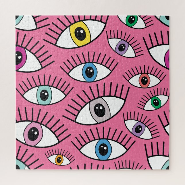 Quebra-cabeça Olhos coloridos: fundo místico mágico (Vertical)