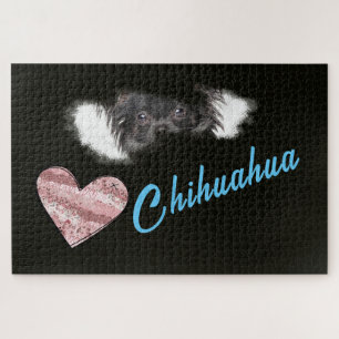 Quebra-cabeça Olhos de Chihuahua Cor Sólida 1000 peças