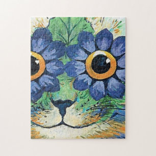 Quebra-cabeça Olhos De Flor Gato Por Louis Wain