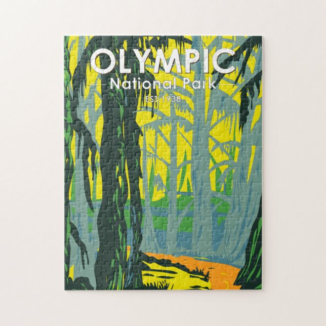 Quebra-cabeça Olimpiadas National Park Washington Hoh RainForest (Vertical)