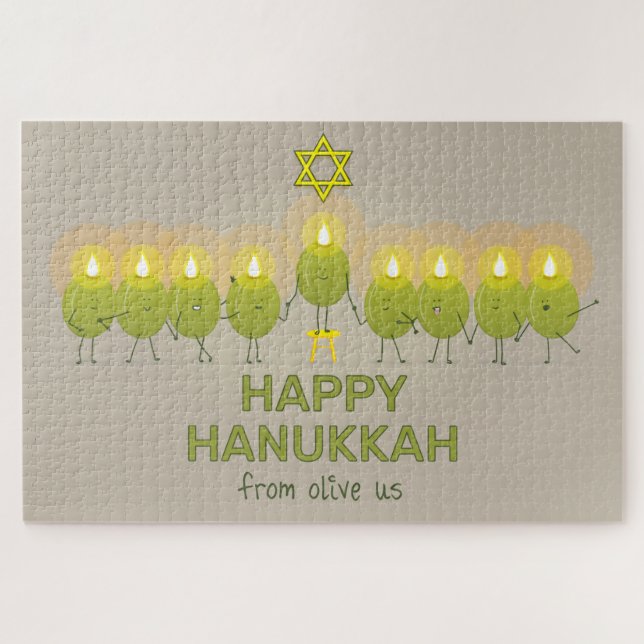 Quebra-cabeça Olive Hanukkah Menorah (Horizontal)