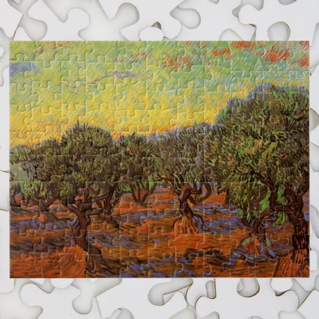 Quebra-cabeça Oliveiral, Céu Laranja por Vincent van Gogh (Criador carregado)