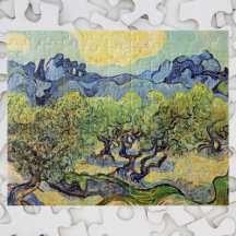Oliveiras com Alpilles por Vincent van Gogh