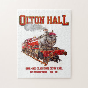 Quebra-cabeça Olton Hall Vintage Comboio a Vapor Comboio Inglês