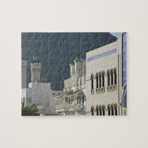 Quebra-cabeça Omã, Mascate, Mutrah. Mesquita Mutrah Corniche e